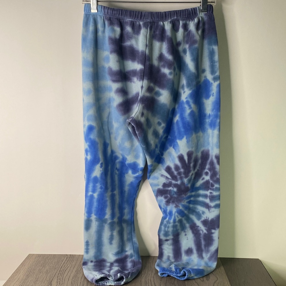 Victoria's Secret Tie-Dye Sweat Pants Joggers Blue Purple M - Picture 7 of 7